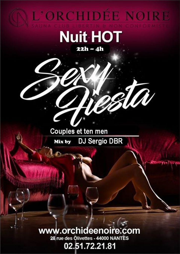 Sexy Fiesta à l'Orchidée Noire, club coquin à Nantes - Nuit hot avec DJ Sergio DBR