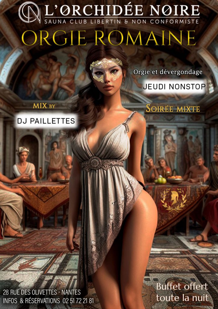 orgie romaine paillettes soiree libertine