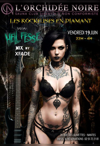 rockeuses en diamant spécial hell fesse avec xfade à l'orchidée noire